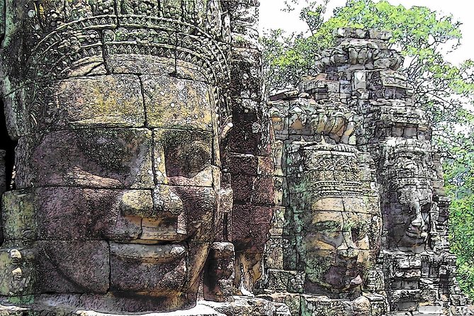 2-Day Angkor Wat & Tonle Sap Tour - Day 1 in Angkor Thom: Bayon faces, Baphuon, and the Terrace stops