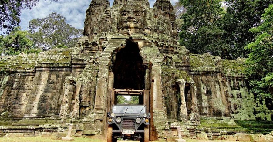 Angkor Wat in a vintage Jeep with driver - jeep rental - Other Small Circuit temples you may add (Baphuon, Ta Keo, Terrace of Elephants)