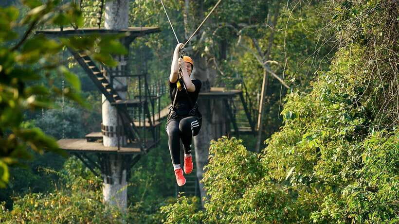 Angkor Zipline and Temple Tour with Sunset - The Silver Course zipline: your jungle flight plan