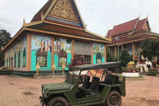 Authentic Cambodian Countryside Jeep Experience - Sunset over rice fields, plus the reality check on cloudy skies
