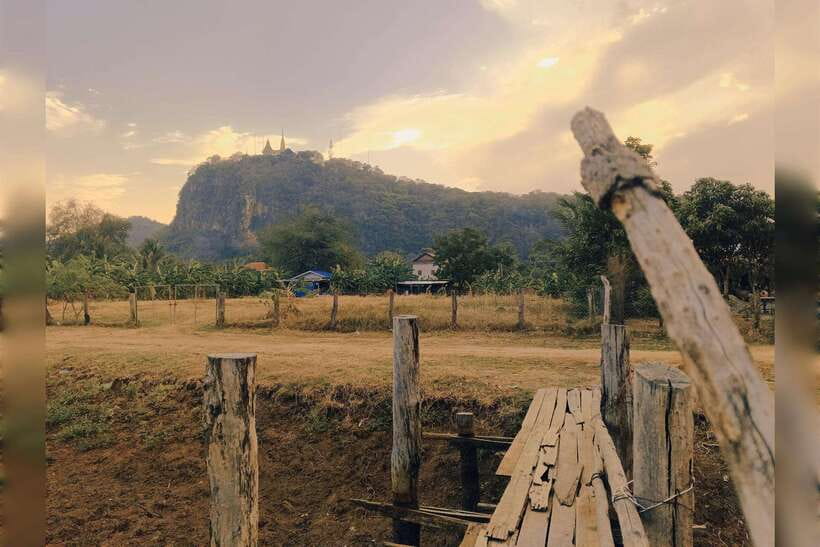 Battambang: Bamboo Train, Bat Cave, Killing Cave by Tuk Tuk - Phnom Sampaou mountain: monkeys, rat barbecue, and big views