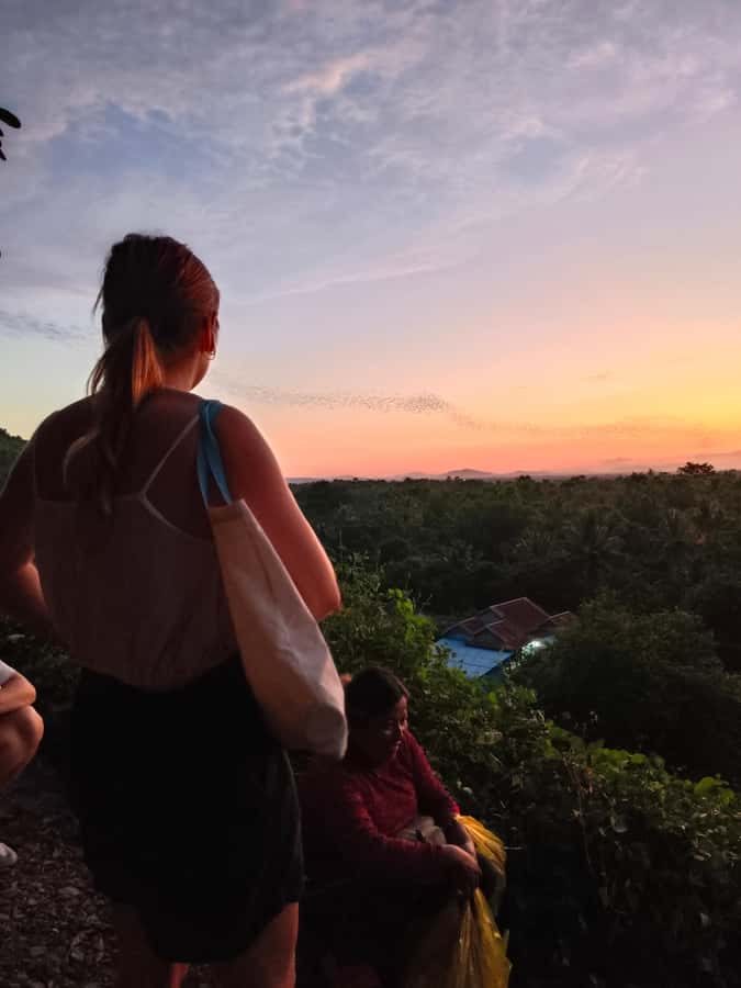 Battambang family tuktuk tour BambooTrain/Wat Banan/Bat cave - Wa Kor Cultural Village, the swinging bridge, and small moments of village life