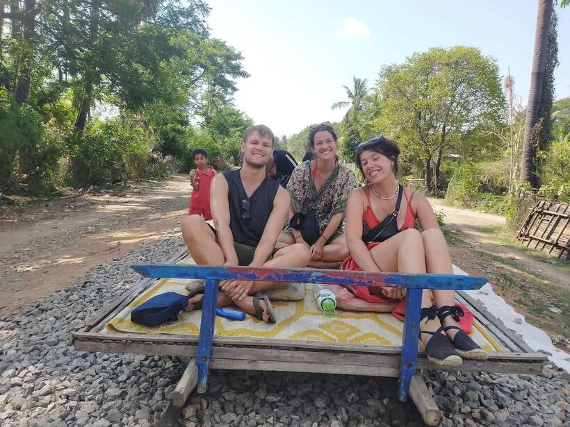 Battambang: Tuk-Tuk, Bamboo Train, Killing/Bat Caves, Sunset - Entering Battambang by Tuk-Tuk, with stories that make stops click