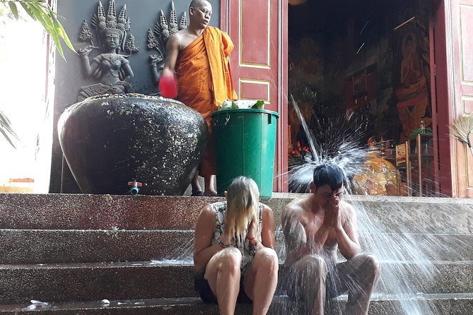 Buddhist Water Blessing and Real Life Experience with Local - Wat Preah Prom Rath and Buddha’s life shown through paintings