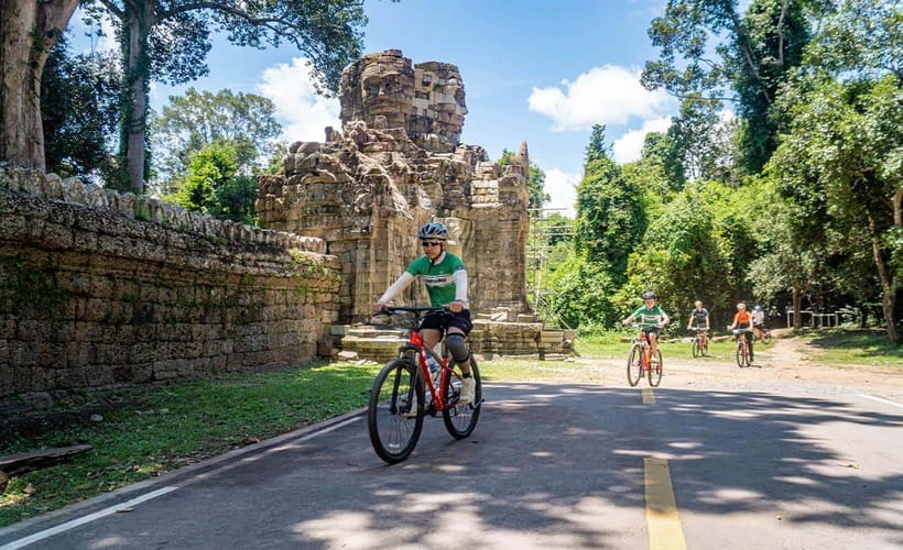 Cycle Angkor Backroad Bike Tour / E-Bike or Tuk Tuk - Ta Prohm on forest trails: jungle drama without the headache