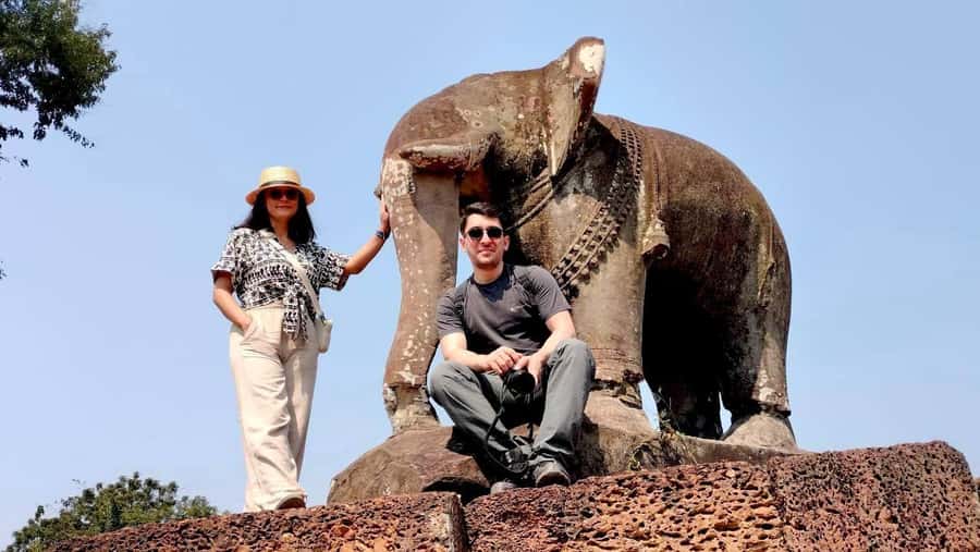 From Siem Reap: Banteay Srei Temple & Grand 5 Temple Tour - Preah Khan: the monastic complex feel, with lots to read