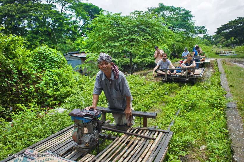 From Siem Reap: Battambang Day Trip Bamboo Train, Bats Cave - Ek Phnom Temple and the rice paper factory, two stops with real meaning