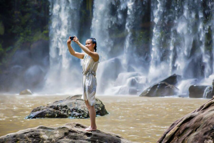From Siem Reap: Guided Kulen Waterfall Tour - Hilltop circuit: reclining Buddha and 30+ temple ruins
