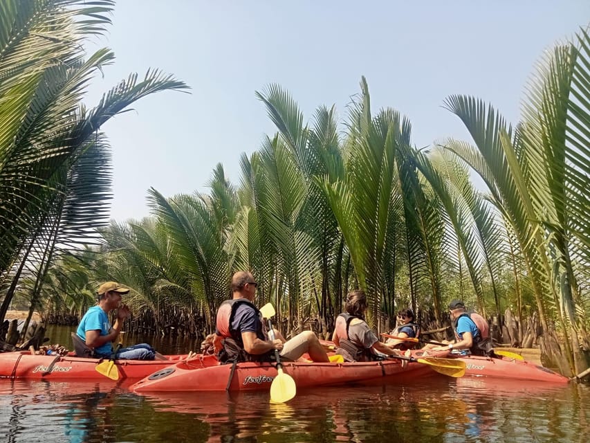 Kep: Discover kampot pepper farm/lake & Salt fields...more - River Lovers kayaking on narrow kampot river side arms
