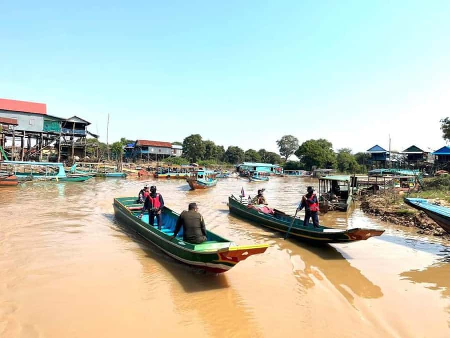 Kompong Pluk Tour - Sunset from a floating cafe, the payoff for timing your half-day right