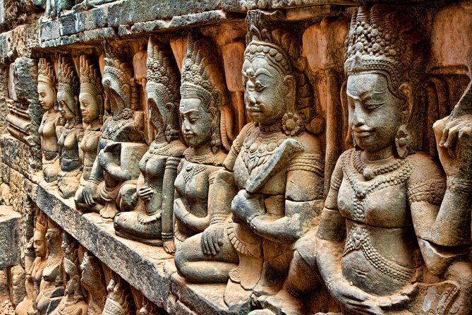One Day Private Guide Tour of Angkor Thom, Bayon, Ta Phrom & Angkor Wat - Ta Prohm: dark sandstone, reverent mystery, real time