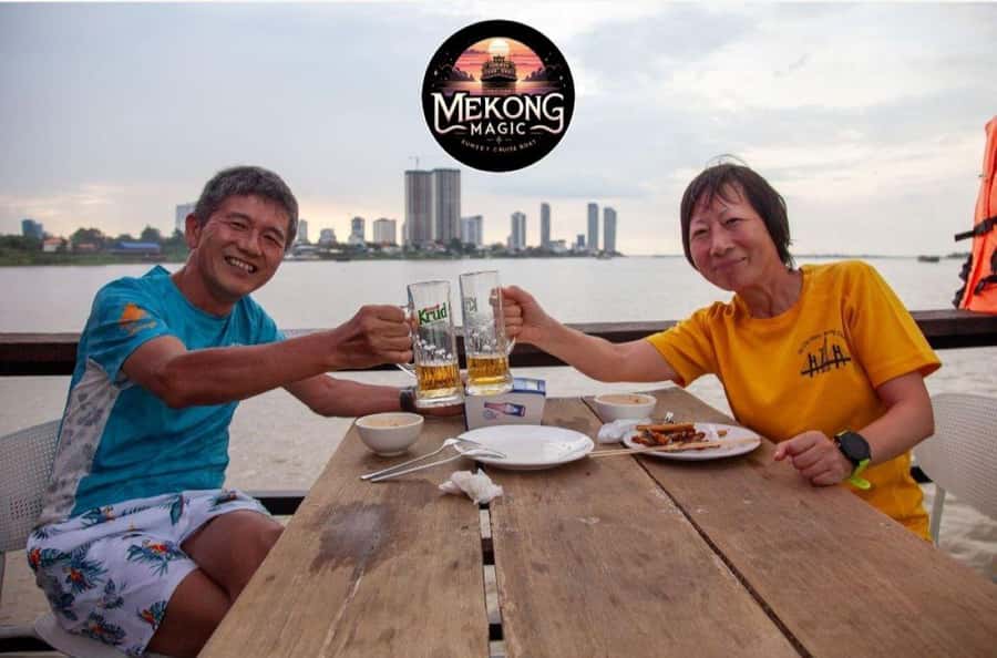 Phnom Penh: Sunset Cruise with Unlimited Beers & BBQ Buffet - When Night Hits: Phnom Penh City Lights From the River