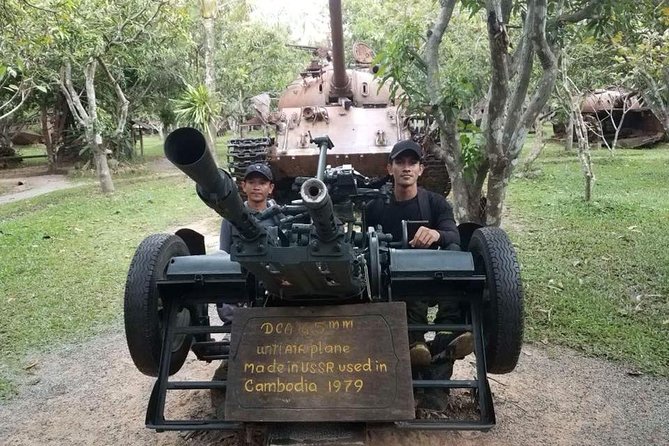 Private City Tour in Siem Reap - War Museum Cambodia for weapons and the Khmer Rouge era explained