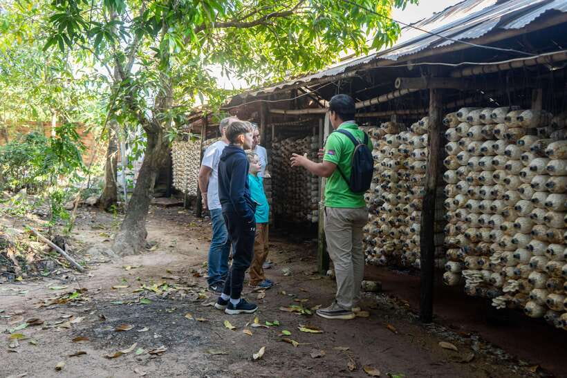 Siem Reap Countryside Sunset Vespa Tour or Tuk Tuk - Traditional village stop and Chreav Market: where you see daily work