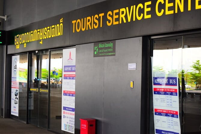 Siem Reap International Airport Shared Shuttle Bus Transfer - Where you board: 7 Makara Road and the CDF Angkor Duty Free area