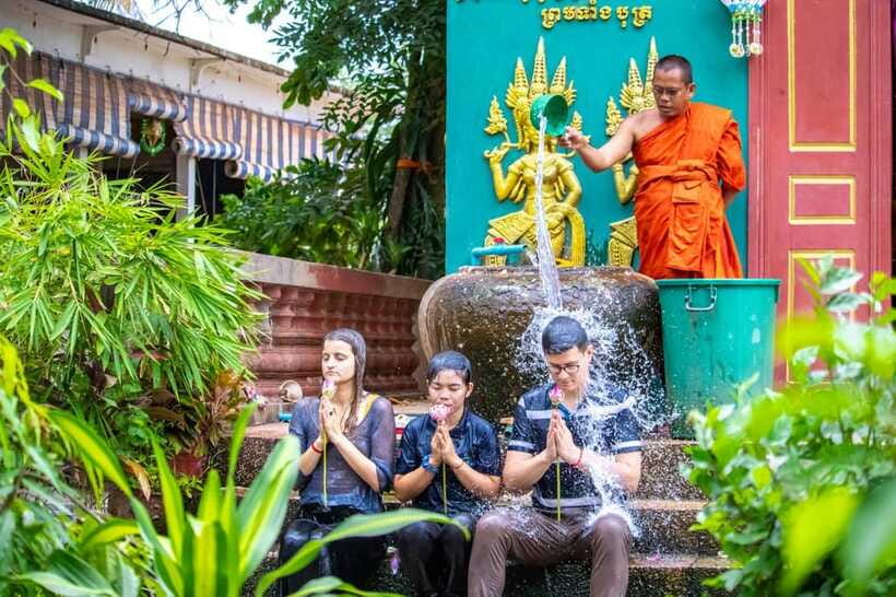 Siem Reap: Khmer Water Blessing by Monk and Lotus Farm Visit - Starting in Siem Reap, shrine time before the ceremony