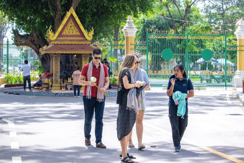 Siem Reap: Khmer Water Blessing by Monk and Lotus Farm Visit - A snack stop that feels like real local life