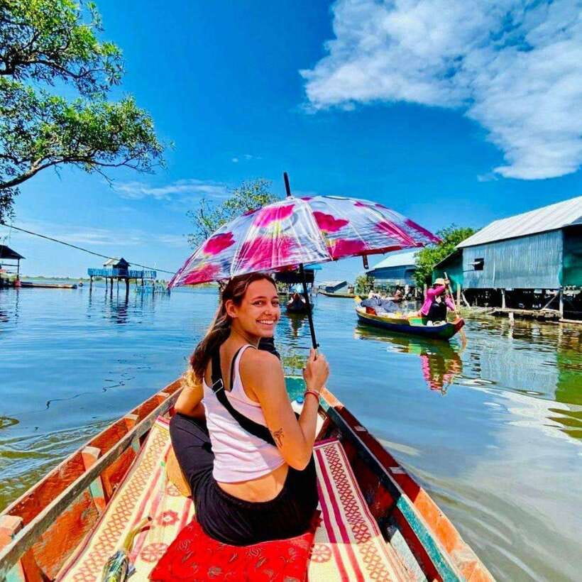 Siem Reap: Kompong Phluk Floating Village with Transfers - The boat ride on Tonle Sap: mangroves, cattle, and quiet water